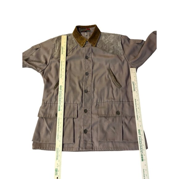 Vintage 10-X Hunting Jacket Liner Men’s L Corduroy Suede Shoulder Utility USA - Picture 13 of 16